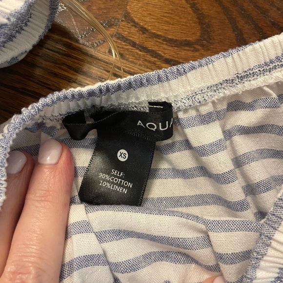 Aqua blue and white top - Picture 2 of 2